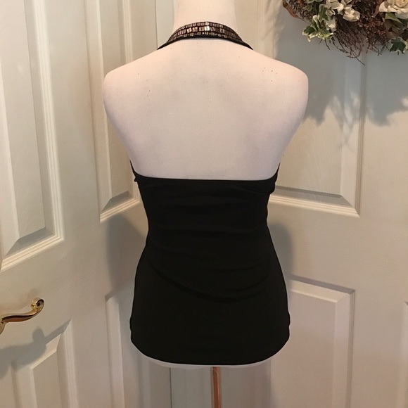 Spense black and gold halter top - Picture 4 of 4